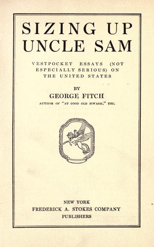 Cover for Sizing up Uncle Sam