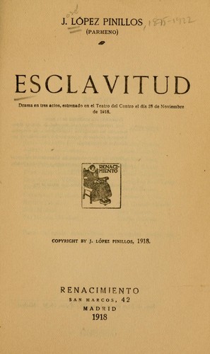 Cover for Esclavitud