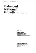 Cover for Balanced national growth