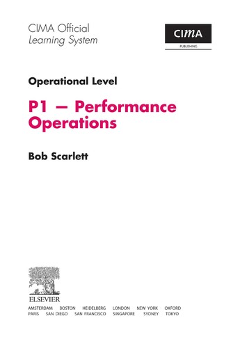 Cover for P1 - Performance operations