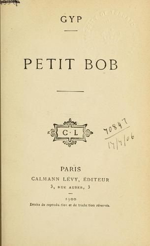 Cover for Petit Bob [par] Gyp.