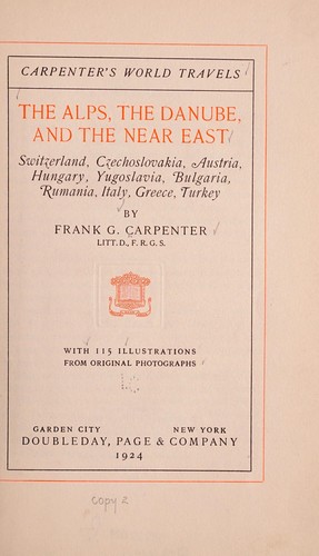 Cover for The Alps, the Danube and the Near East