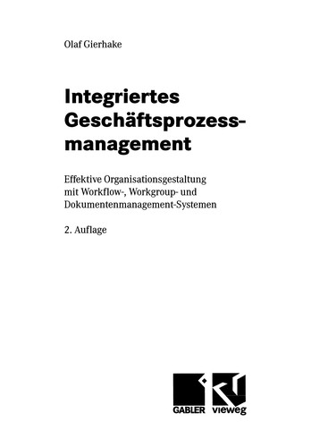 Cover for Integriertes Geschäftsprozeßmanagement