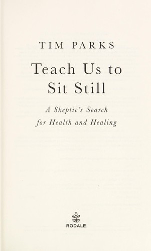 Cover for Teach us to sit still