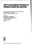 Cover for Entity-Relationship Approach to Database Design and Querying