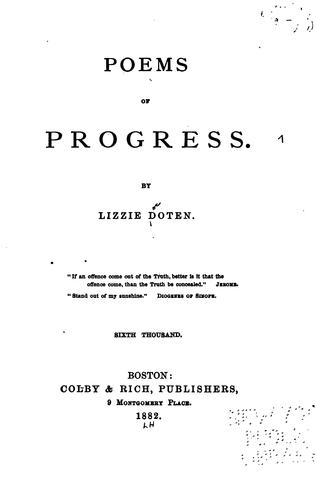 Cover for Poems of Progress