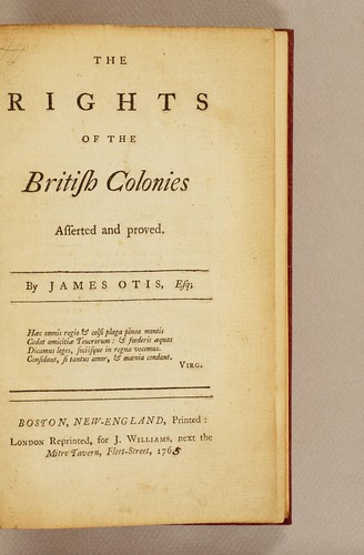 Cover for The rights of the British colonies asserted and proved