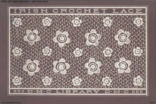 Cover for Irish crochet lace.