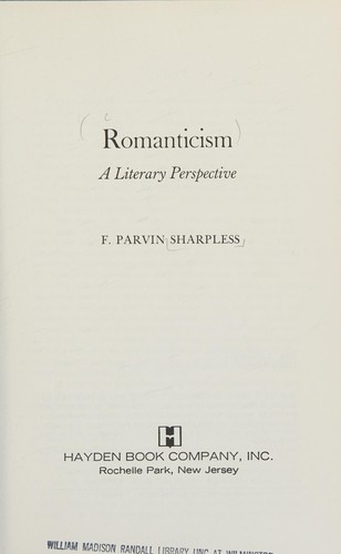 Cover for Romanticism : a literary perspective