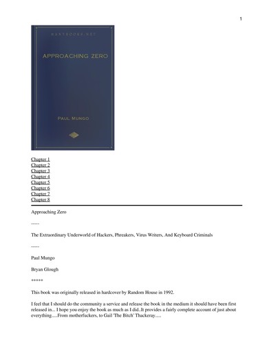 Cover for Approaching Zero
