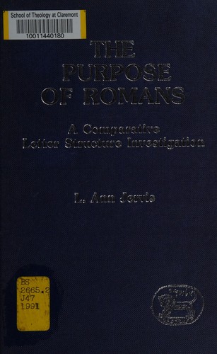 Cover for The purpose of Romans