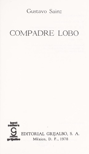 Cover for Compadre lobo