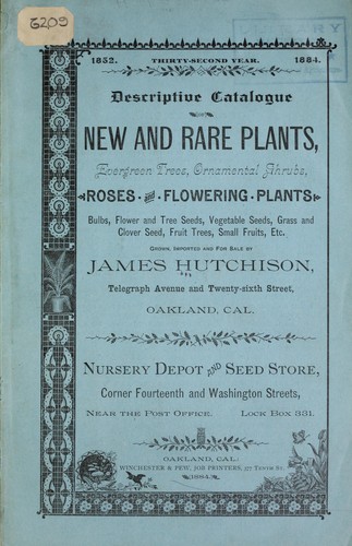 Cover for Descriptive catalogue new and rare plants, evergreen trees, ornamental shrubs, roses and flowering plants
