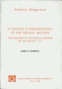 Cover for A Vatican II pneumatology of the Paschal mystery