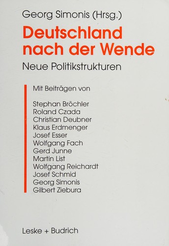 Cover for Deutschland nach der Wende