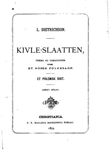 Cover for Kivle-slaatten: thema og variationer over et norsk folkesagn. Et polemisk digt
