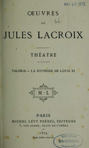 Cover for Théâtre
