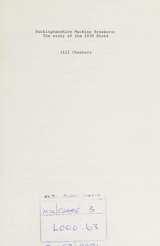 Cover for The story of the 1830 riots