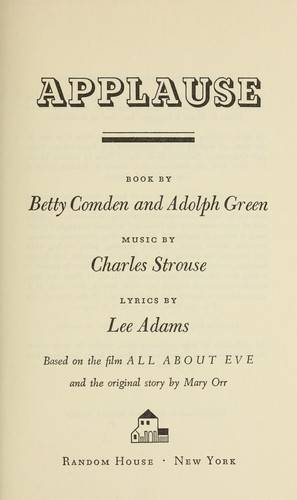 Cover for Applause.