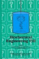 Cover for Biochemical engineering VIII