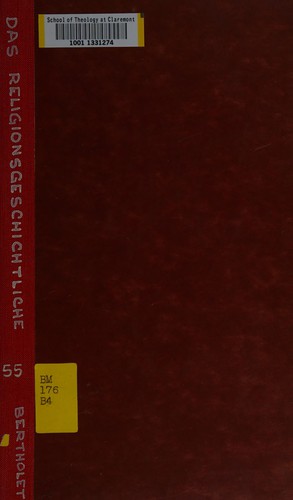 Cover for Das religionsgeschichtliche Problem des Spätjudentums