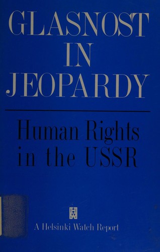 Cover for Glasnost in jeopardy