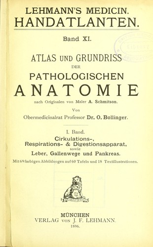 Cover for Atlas und Grundriss der pathologischen Anatomie