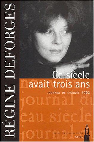 Cover for Ce siècle avait trois ans