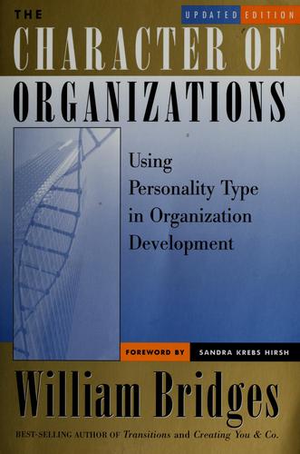 Cover for The character of organizations