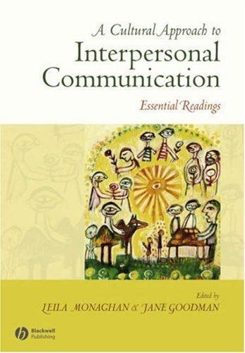 Cover for A Cultural Approach to Interpersonal Communication