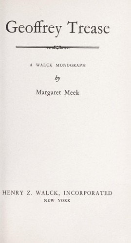 Cover for Geoffrey Trease.