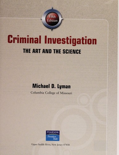 Cover for Criminal investigation