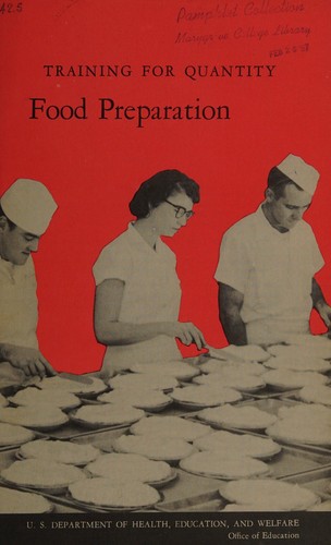Cover for Training for quantity food preparation
