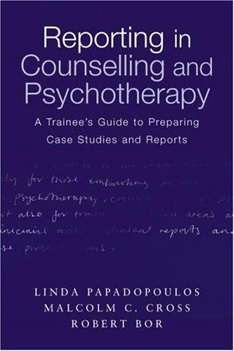 Cover for Reporting in counselling and psychotherapy