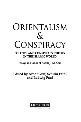 Cover for Orientalism & conspiracy