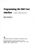 Cover for Programming the IBM User Interface