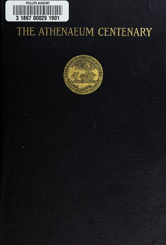 Cover for The Athenaeum centenary.