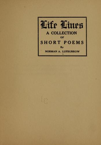 Cover for Life lines; collection of short poems
