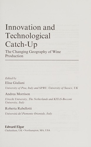 Cover for Innovation and technological catch up