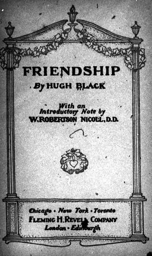 Cover for Friendship