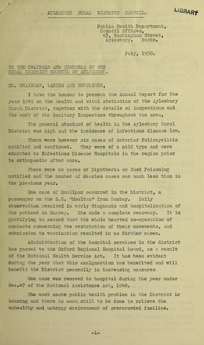 Cover for [Report 1949]