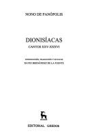 Cover for Dionisiacas