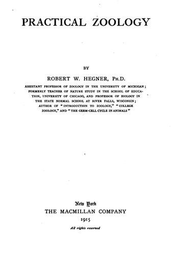 Cover for Practical zoology