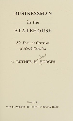 Cover for Businessman in the Statehouse