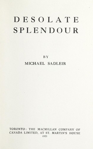 Cover for Desolate Splendour