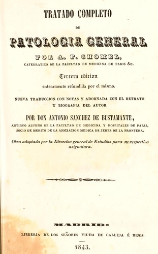 Cover for Tratado completo de patolog©Ưa general ...