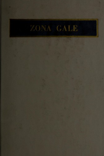 Cover for Zona Gale.