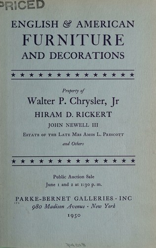 Cover for English & American furniture
