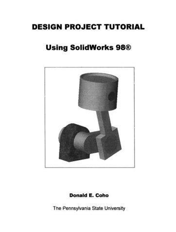 Cover for Design Project Tutorial Using SolidWorks 98