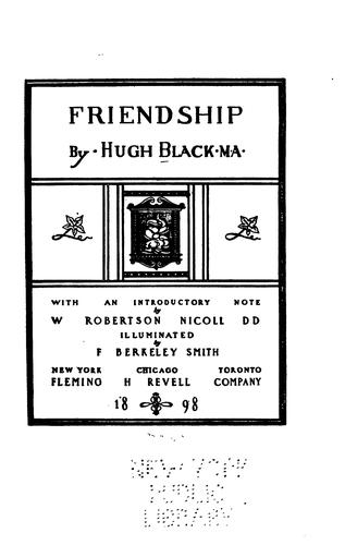 Cover for Friendship